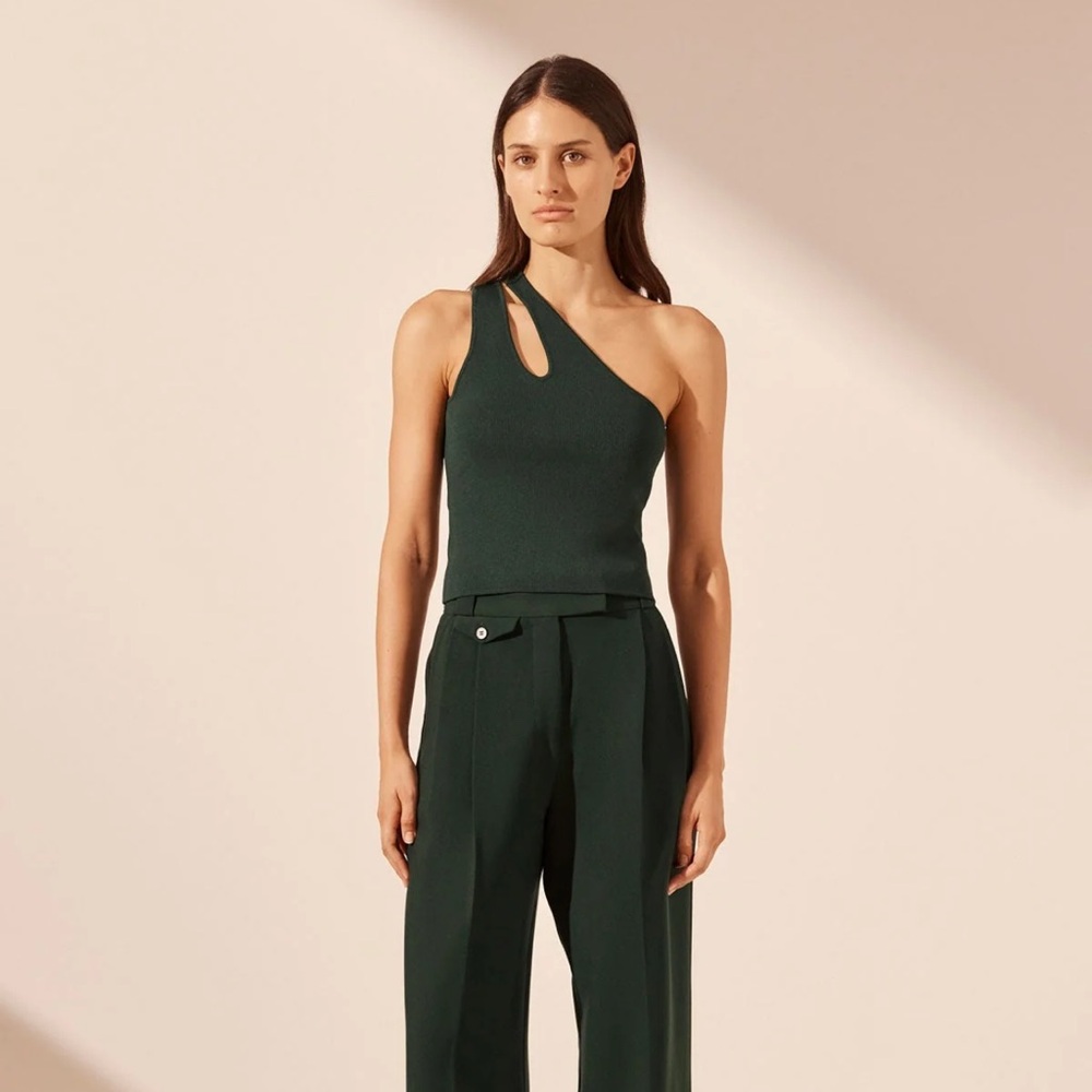 Shona Joy Basic One Shoulder Open Back Top